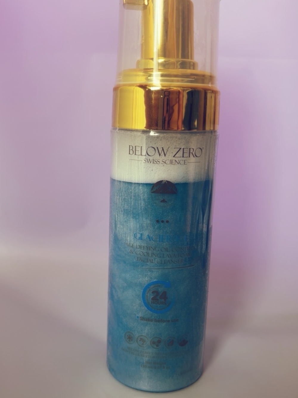 Below Zero Glacier Ice Age Defying oil Control Foaming Lava Foam Facial Cleanser